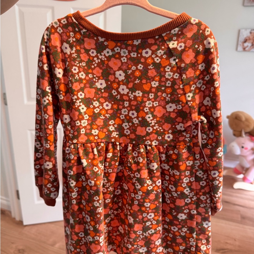 Okie Dokie Orange and White Raglan Sleeve Sundress
